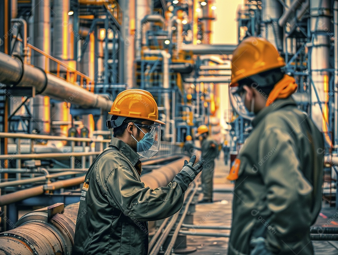 Trabalhadores de fábricas da indústria química