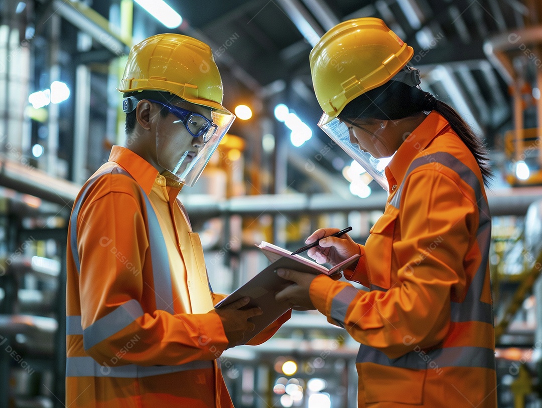 Trabalhadores de fábricas da indústria química