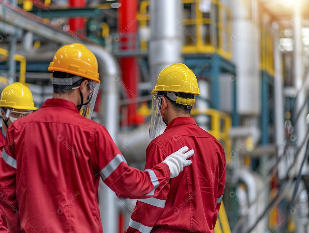 Trabalhadores de fábricas da indústria química