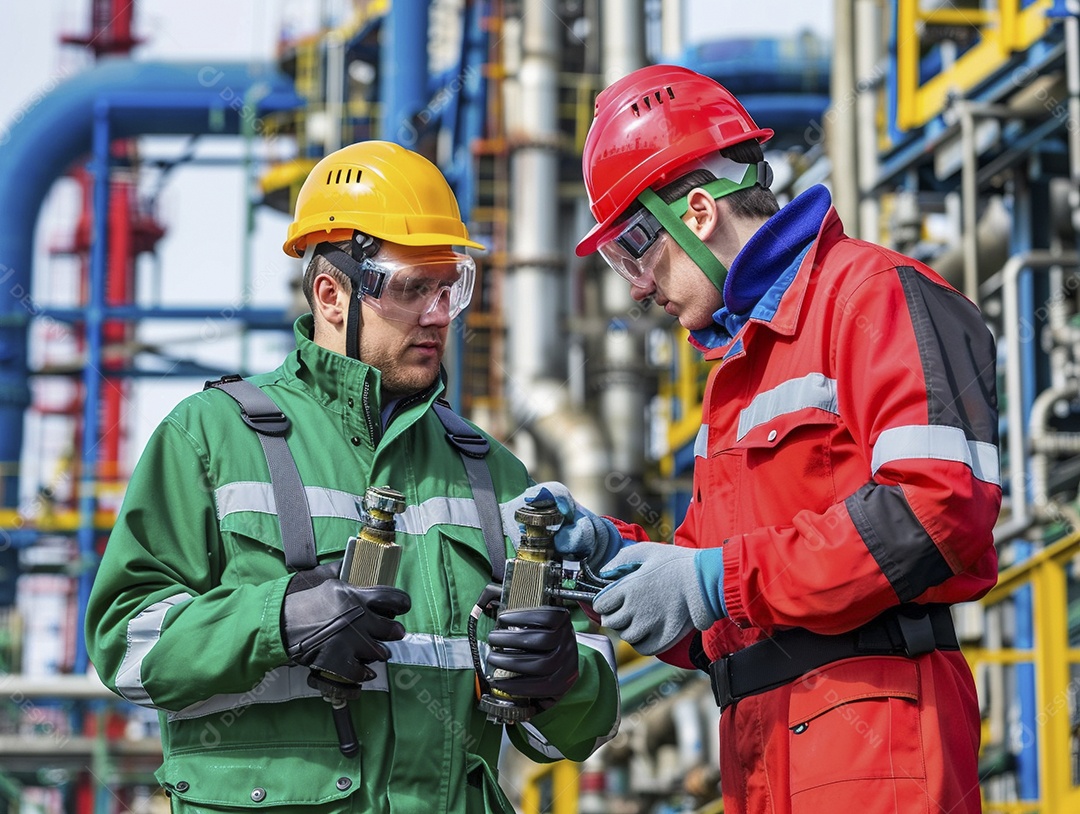 Trabalhadores de fábricas da indústria química
