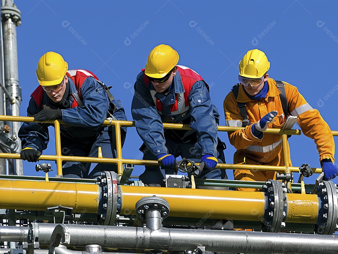 Trabalhadores de fábricas da indústria química