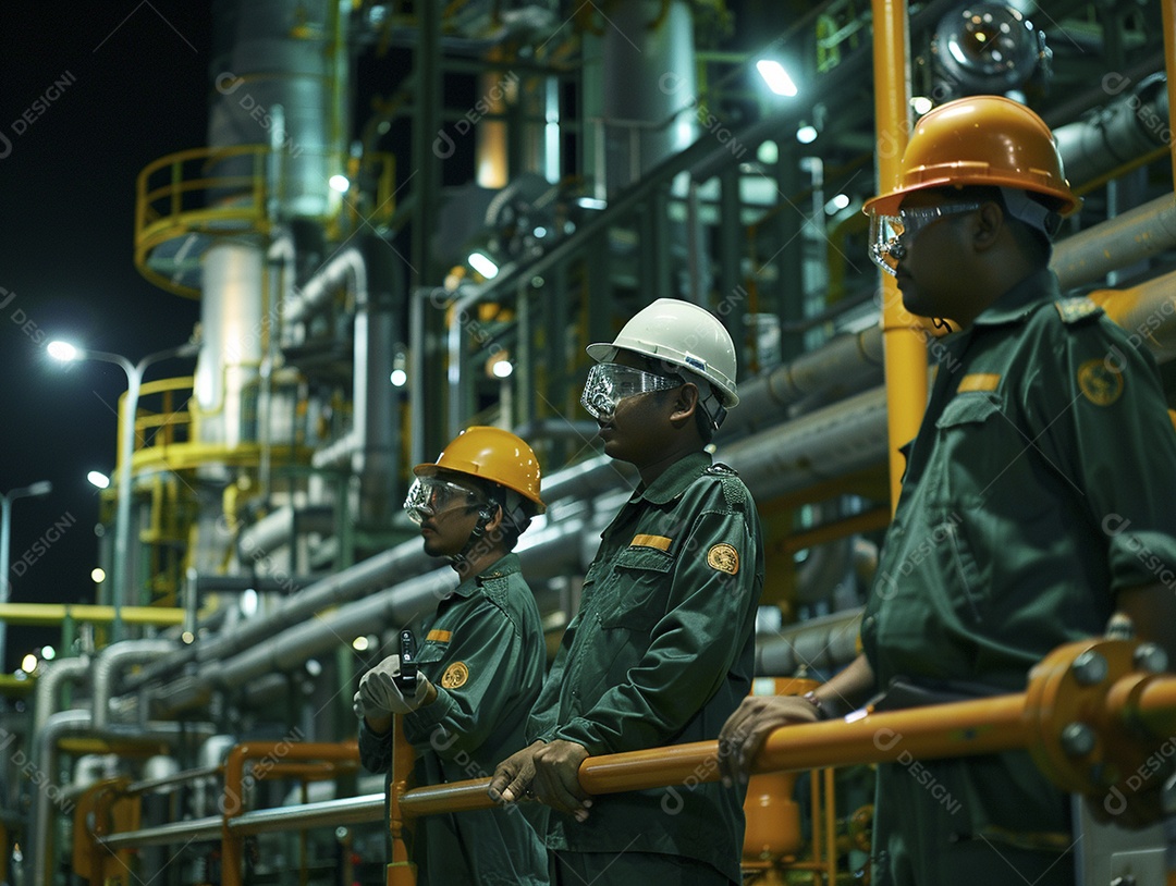 Trabalhadores de fábricas da indústria química