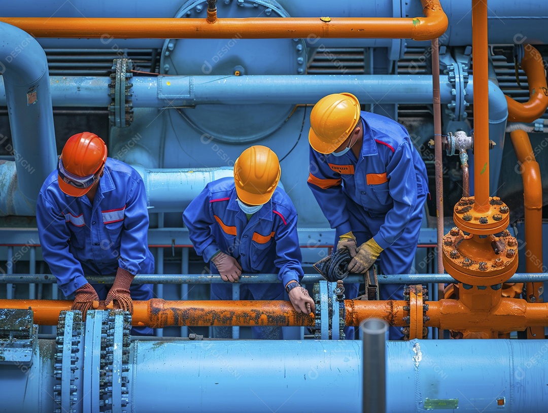 Trabalhadores de fábricas da indústria química