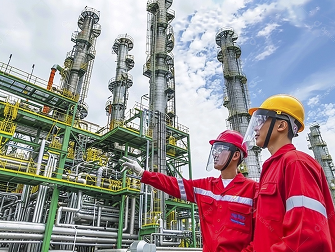 Trabalhadores de fábricas da indústria química