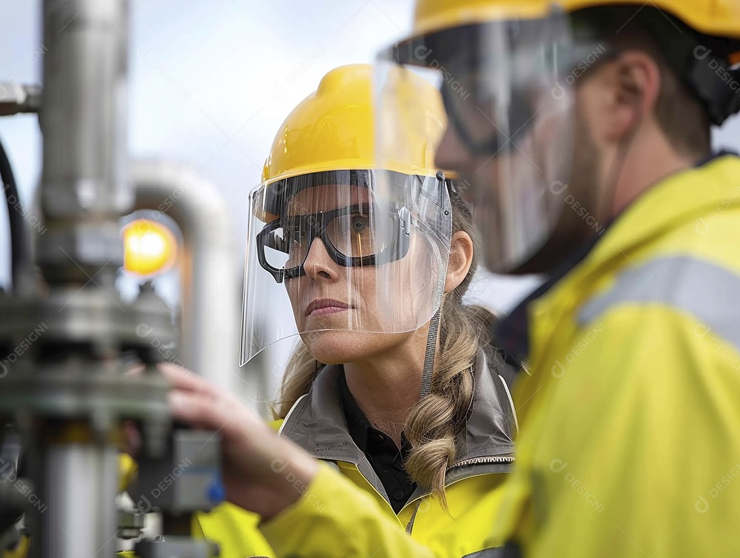 Trabalhadores de fábricas da indústria química