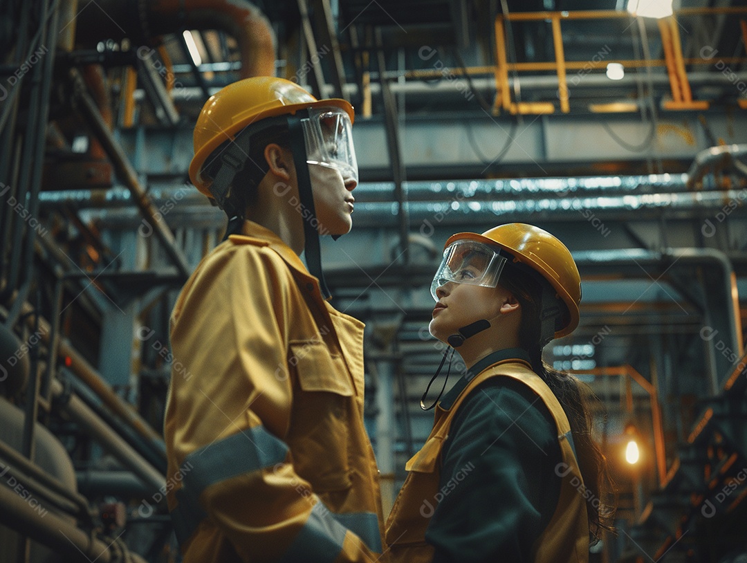 Trabalhadores de fábricas da indústria química