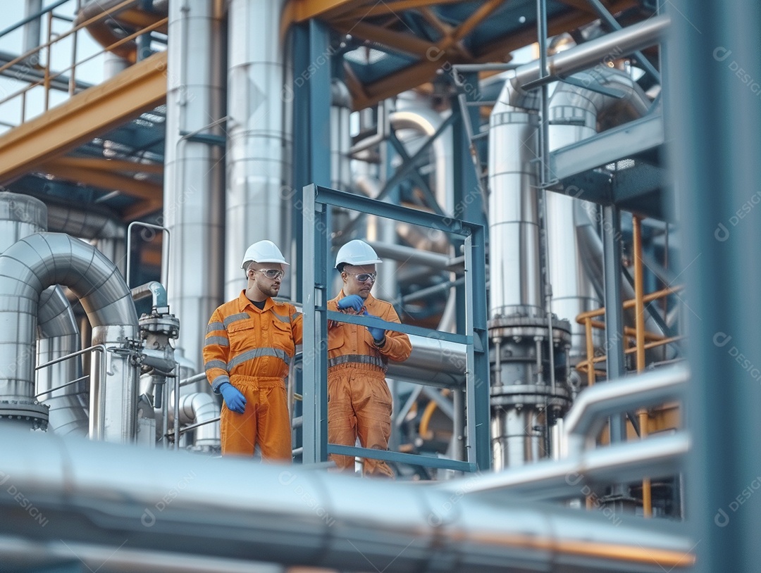 Trabalhadores de fábricas da indústria química