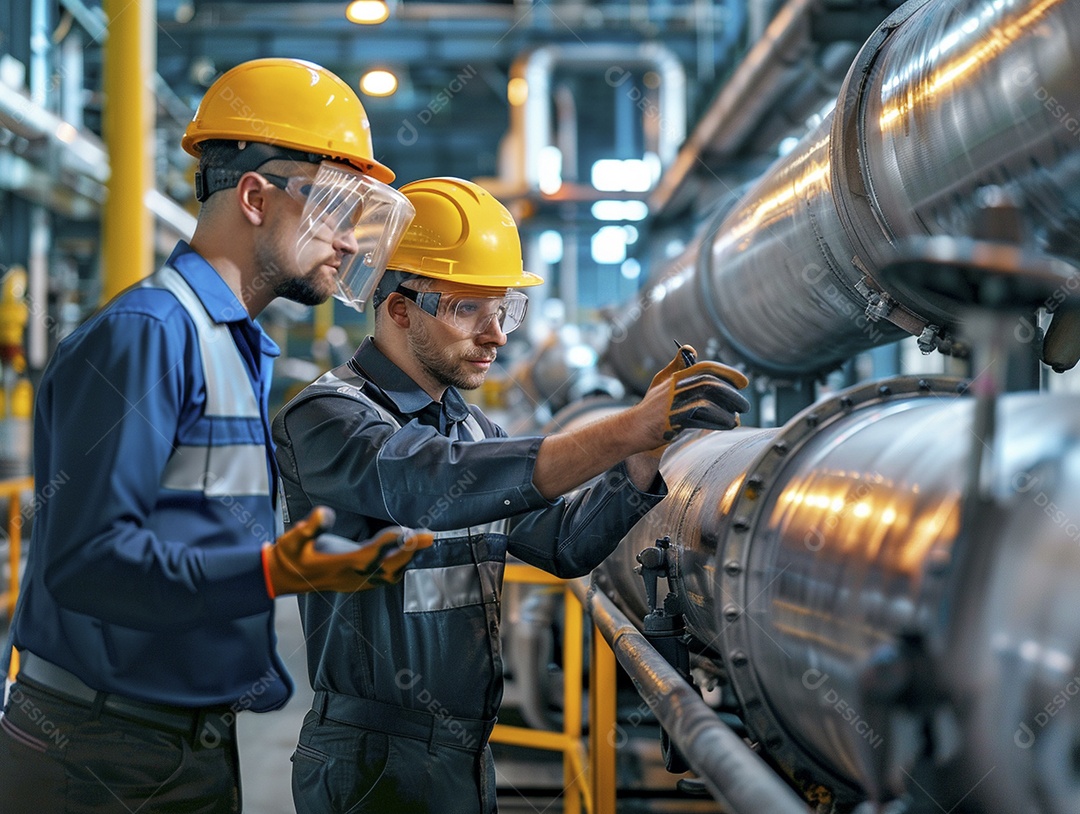 Trabalhadores de fábricas da indústria química