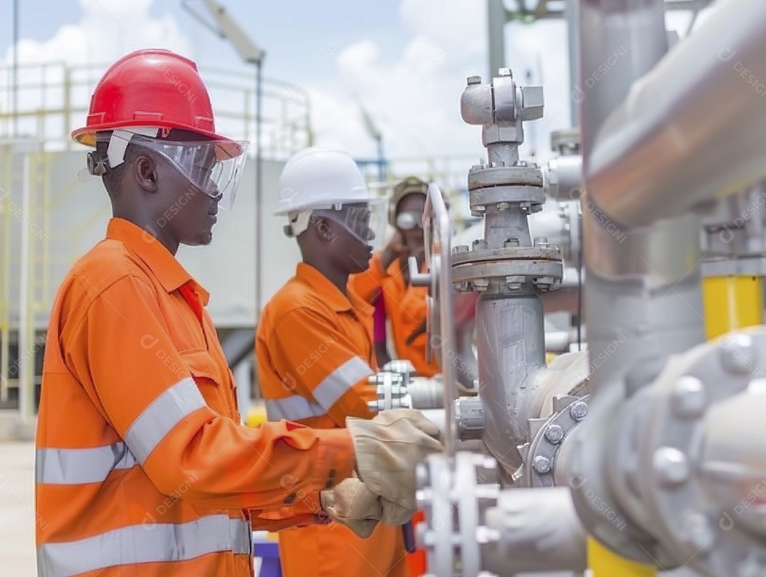 Trabalhadores de fábricas da indústria química