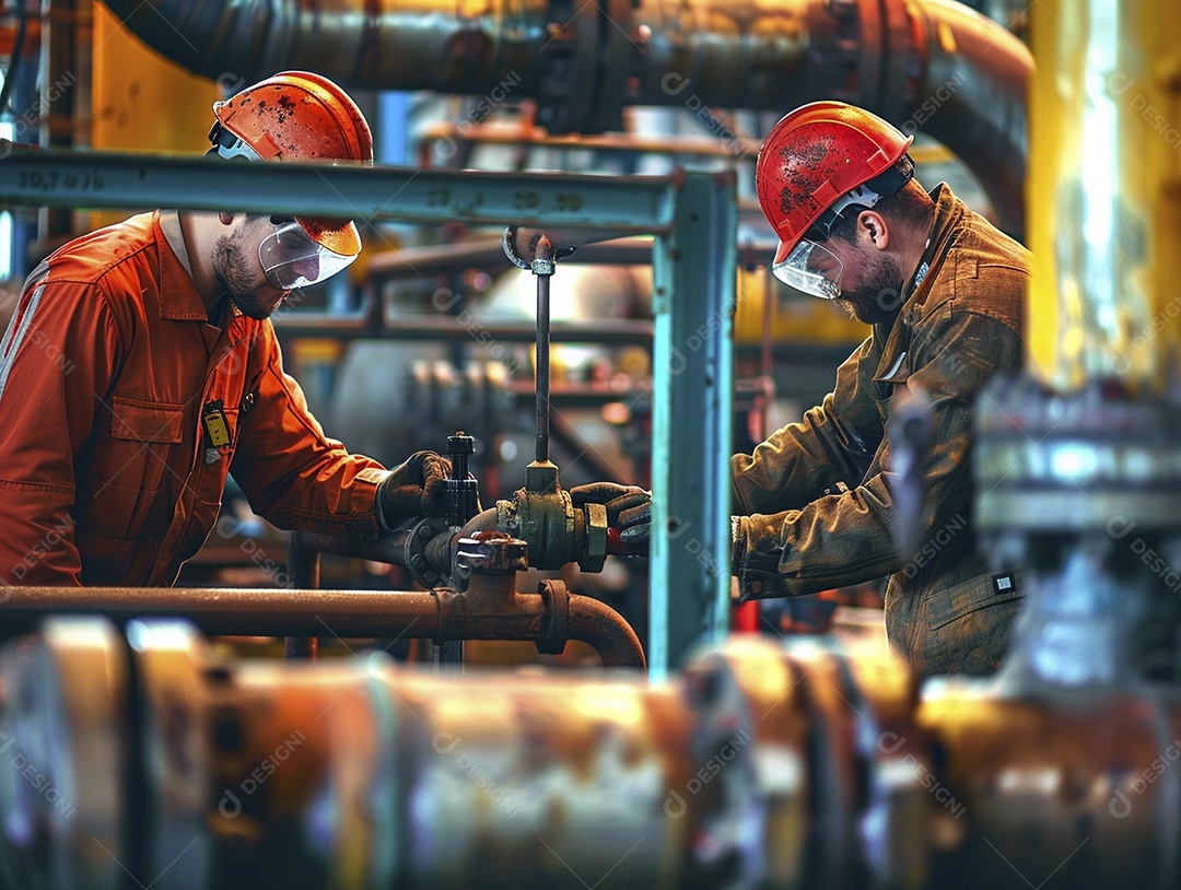 Trabalhadores de fábricas da indústria química