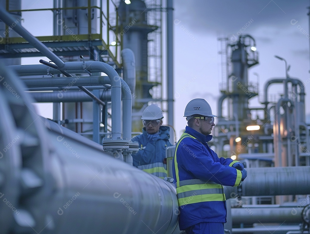 Trabalhadores de fábricas da indústria química