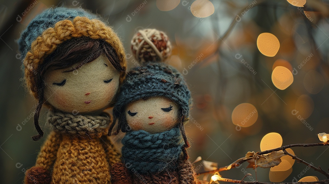 Arte em feltro um casal de namorados