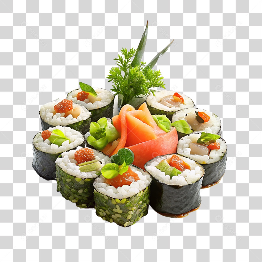 Sushi Comida Japonesa PNG Transparent