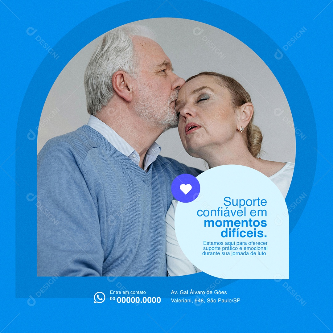 Funerária Suporte Confiável em Momentos Difíceis Social Media PSD Editável