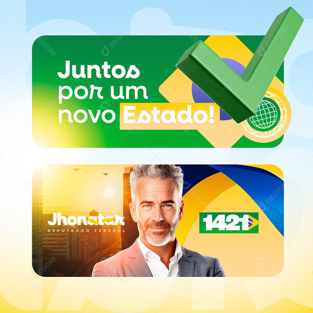 Eleição Juntos por um Novo Estado Social Media PSD Editável