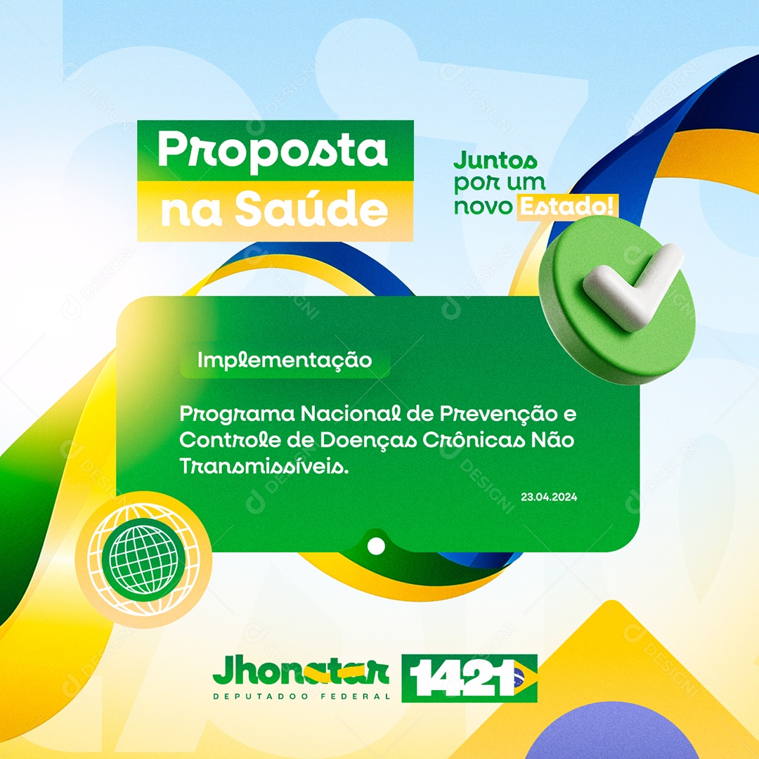 Eleição Proposta na Saúde Juntos por um Novo Estado Social Media PSD Editável