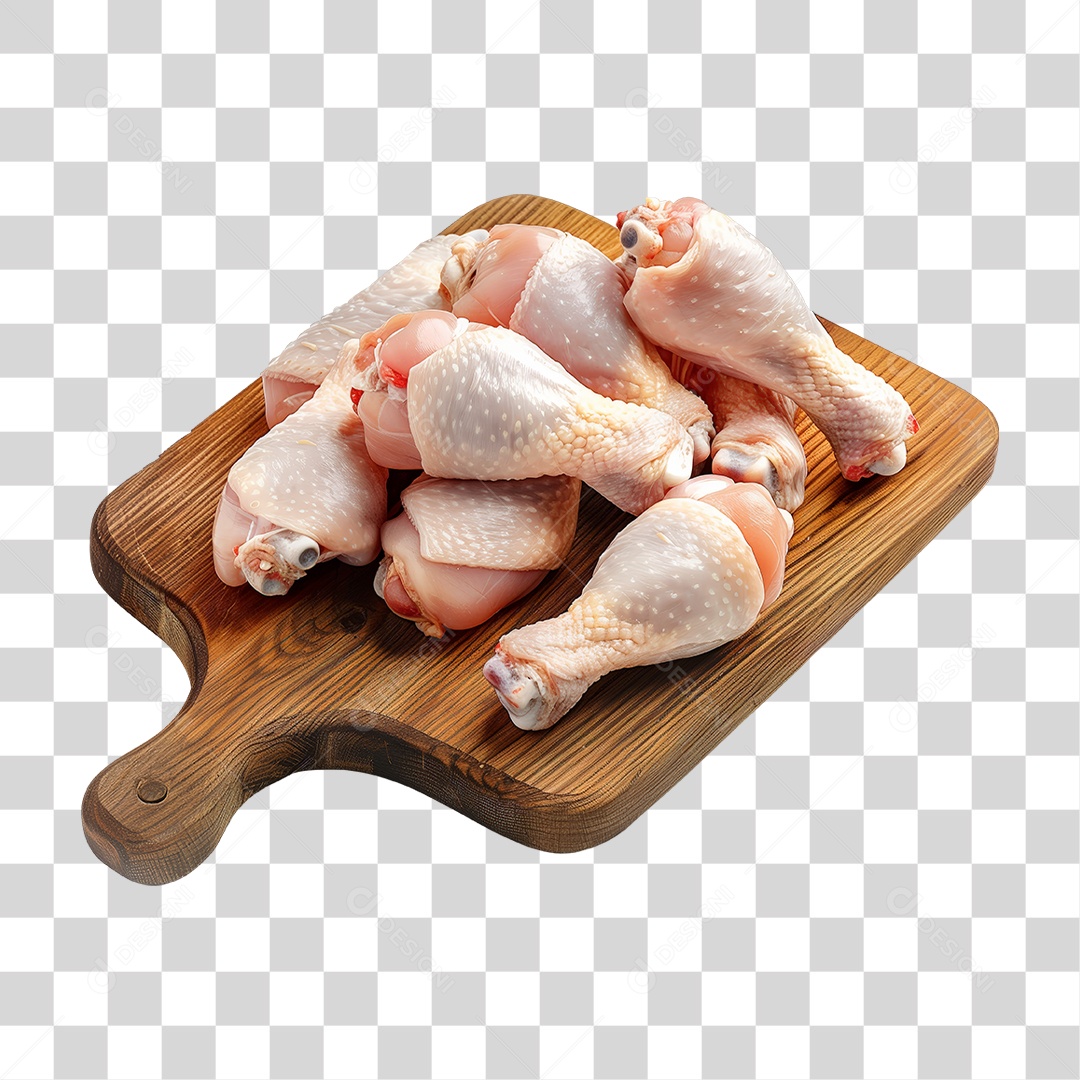 Açougue Coxas Coxinhas da Asa Frango Galinha Ave Tábua de Madeira PNG Transparente