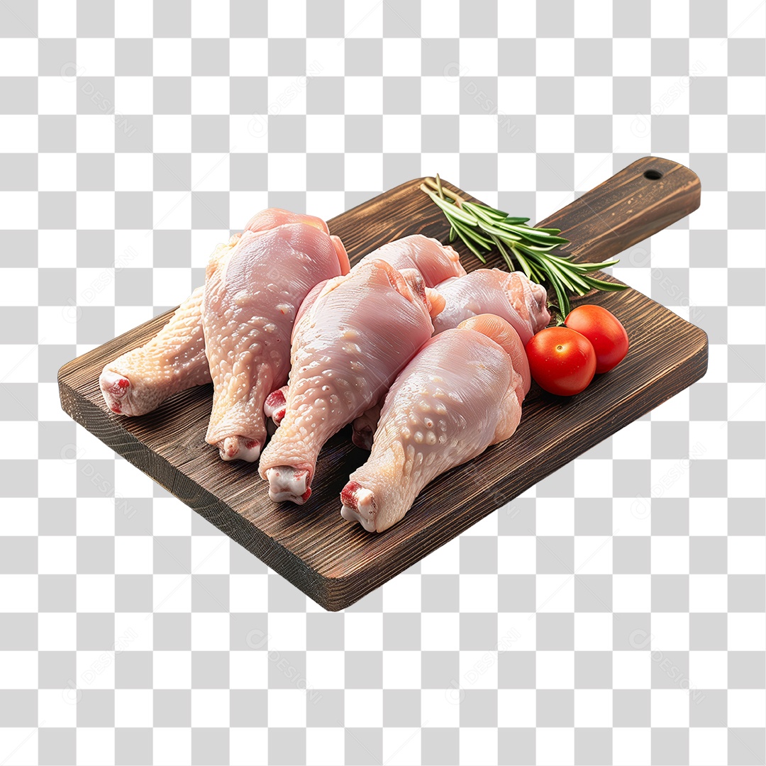 Açougue Coxas Coxinhas da Asa Frango Galinha Ave Tábua de Madeira PNG Transparente