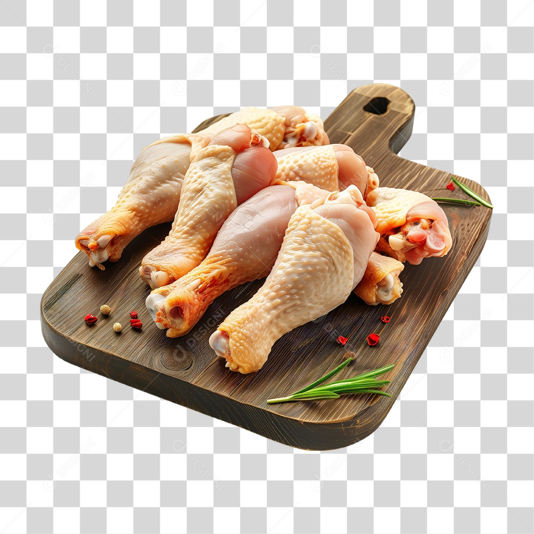 Açougue Coxas Coxinhas da Asa Frango Galinha Ave Tábua de Madeira PNG Transparente