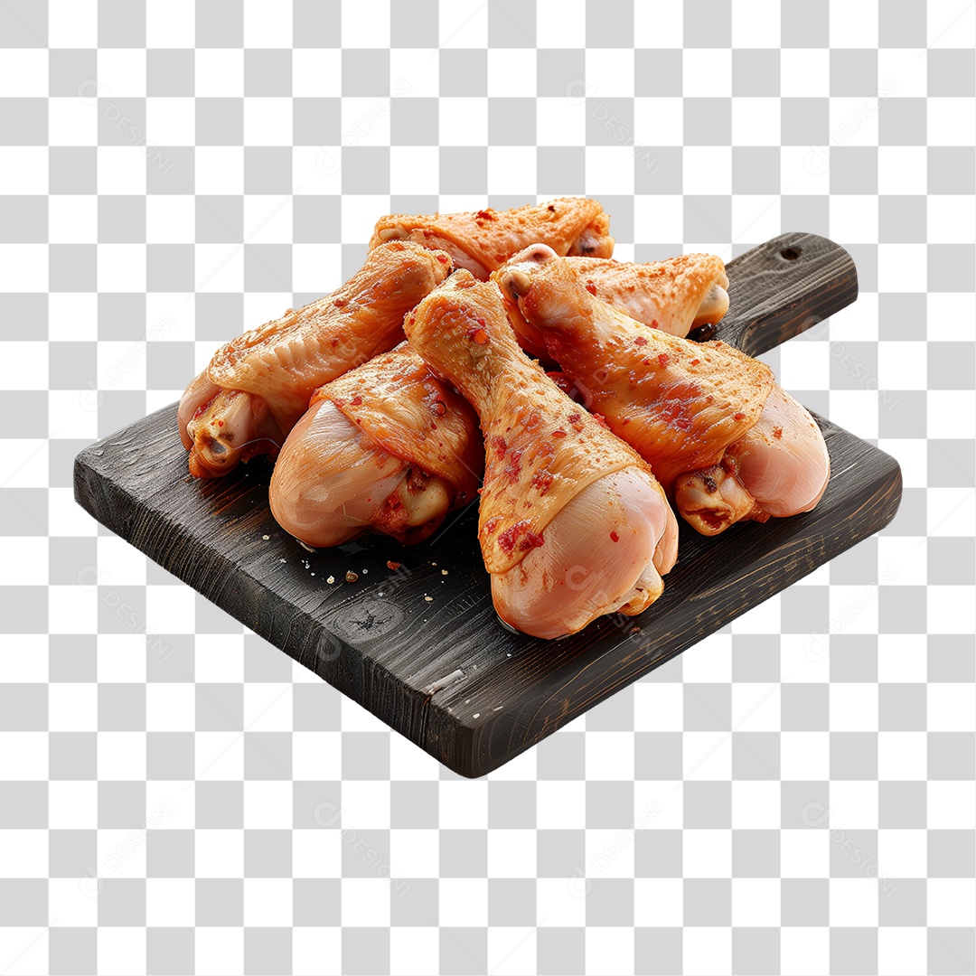 Açougue Coxas Coxinhas da Asa Frango Galinha Ave Tábua de Madeira PNG Transparente