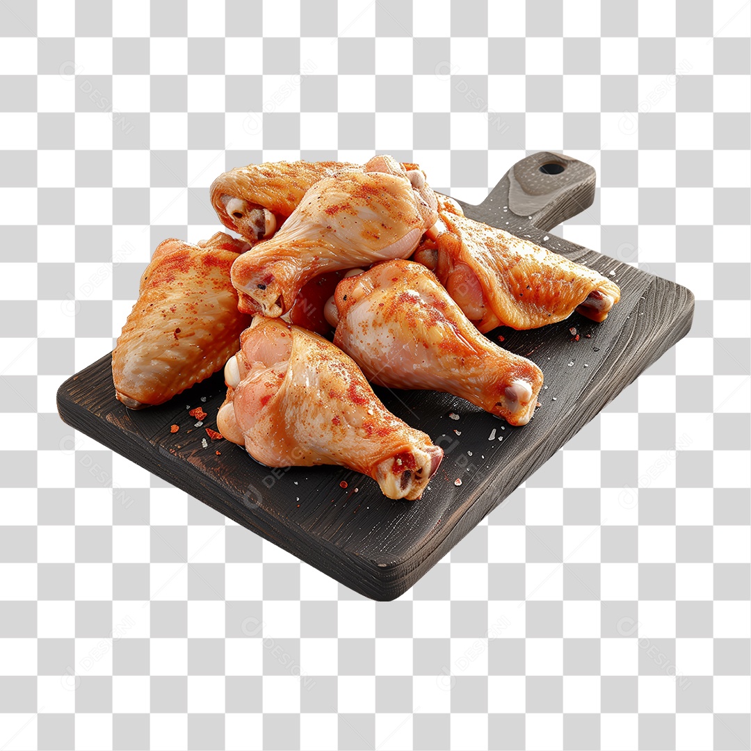 Açougue Coxas Coxinhas da Asa Frango Galinha Ave Tábua de Madeira PNG Transparente