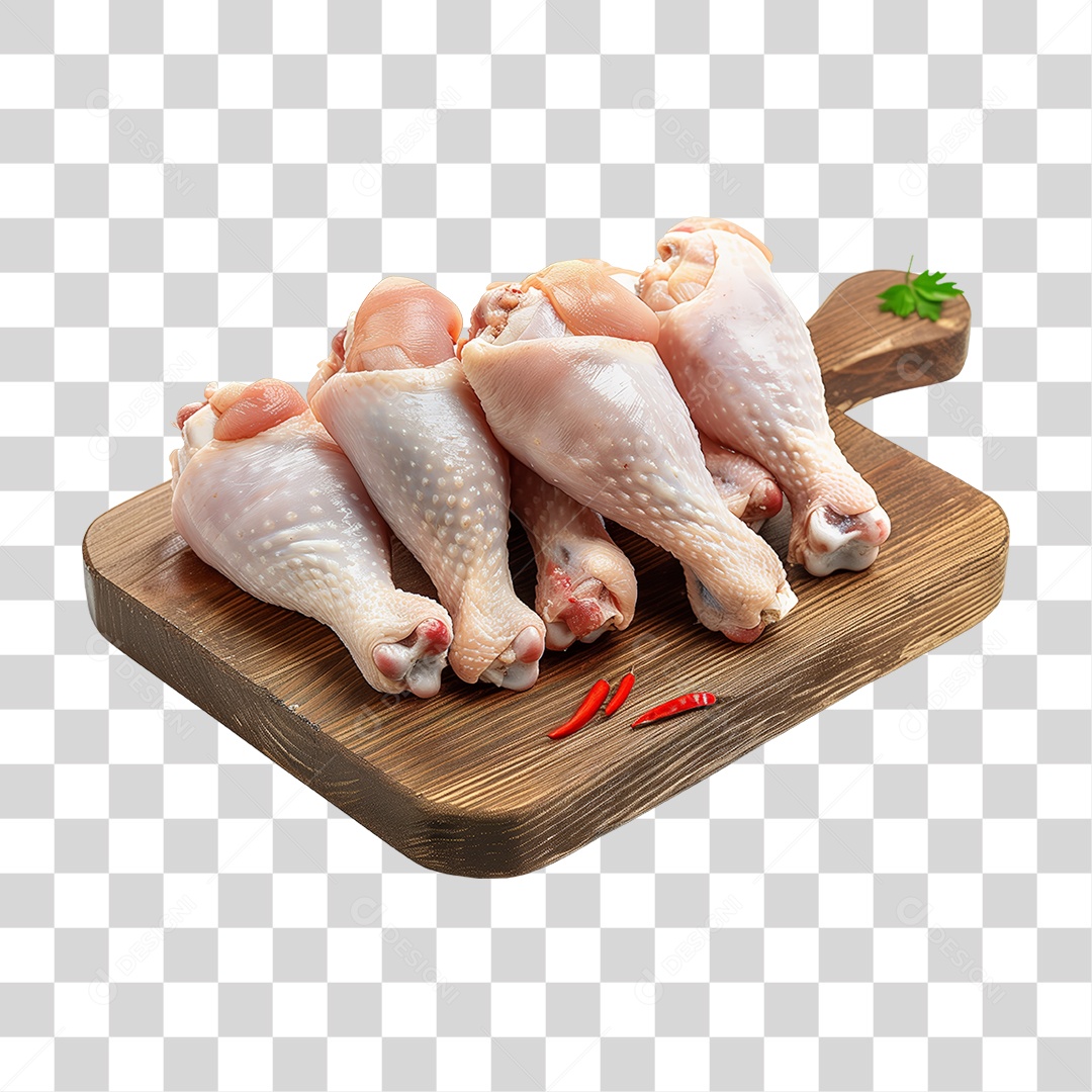 Açougue Coxas Coxinhas da Asa Frango Galinha Ave Tábua de Madeira PNG Transparente