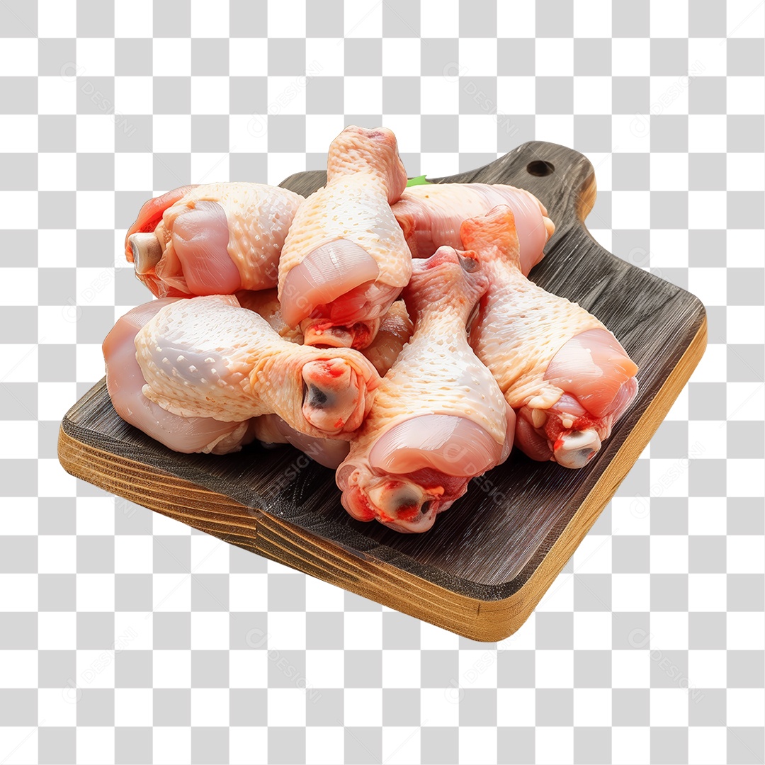 Açougue Coxas Coxinhas da Asa Frango Galinha Ave Tábua de Madeira PNG Transparente