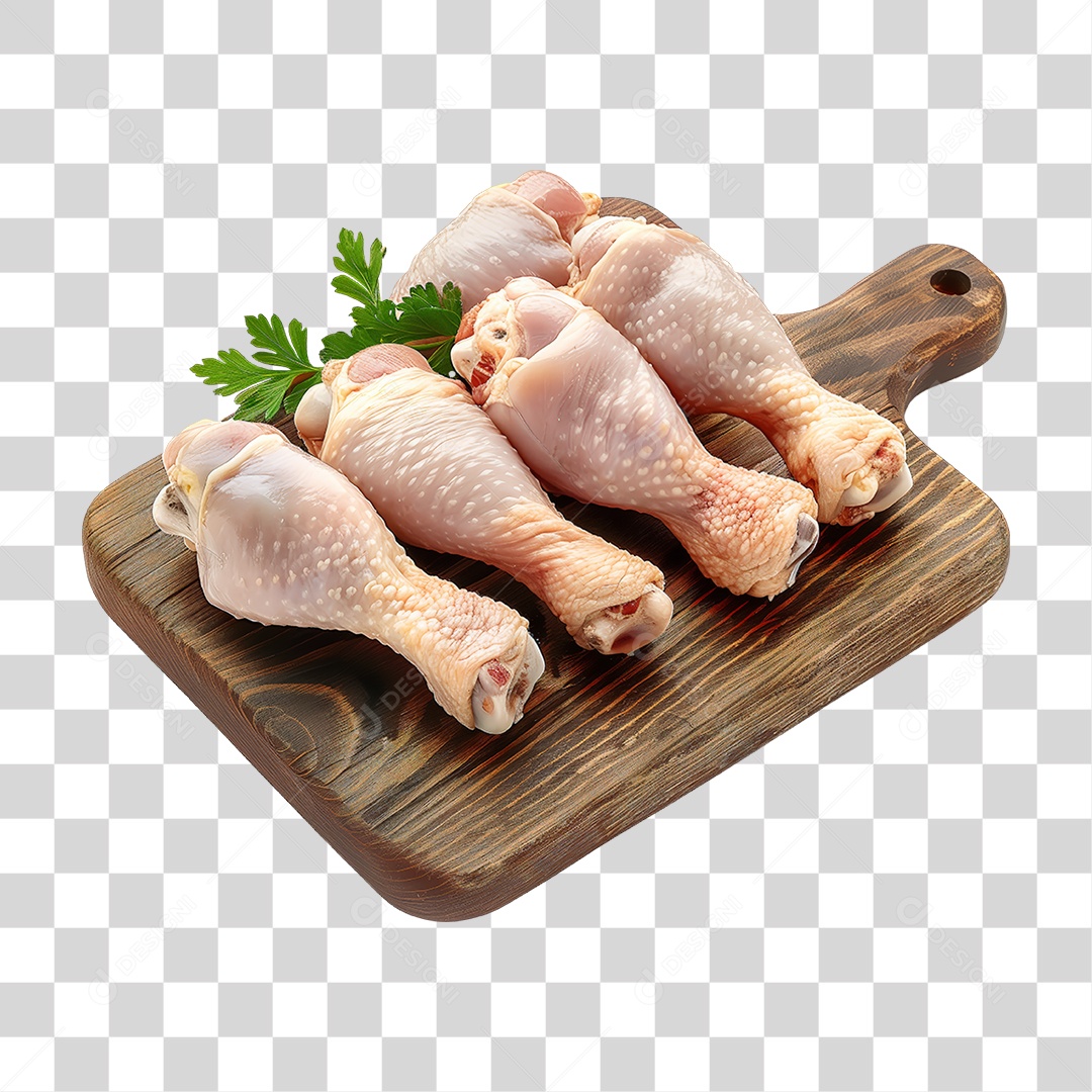Açougue Coxas Coxinhas da Asa Frango Galinha Ave Tábua de Madeira PNG Transparente