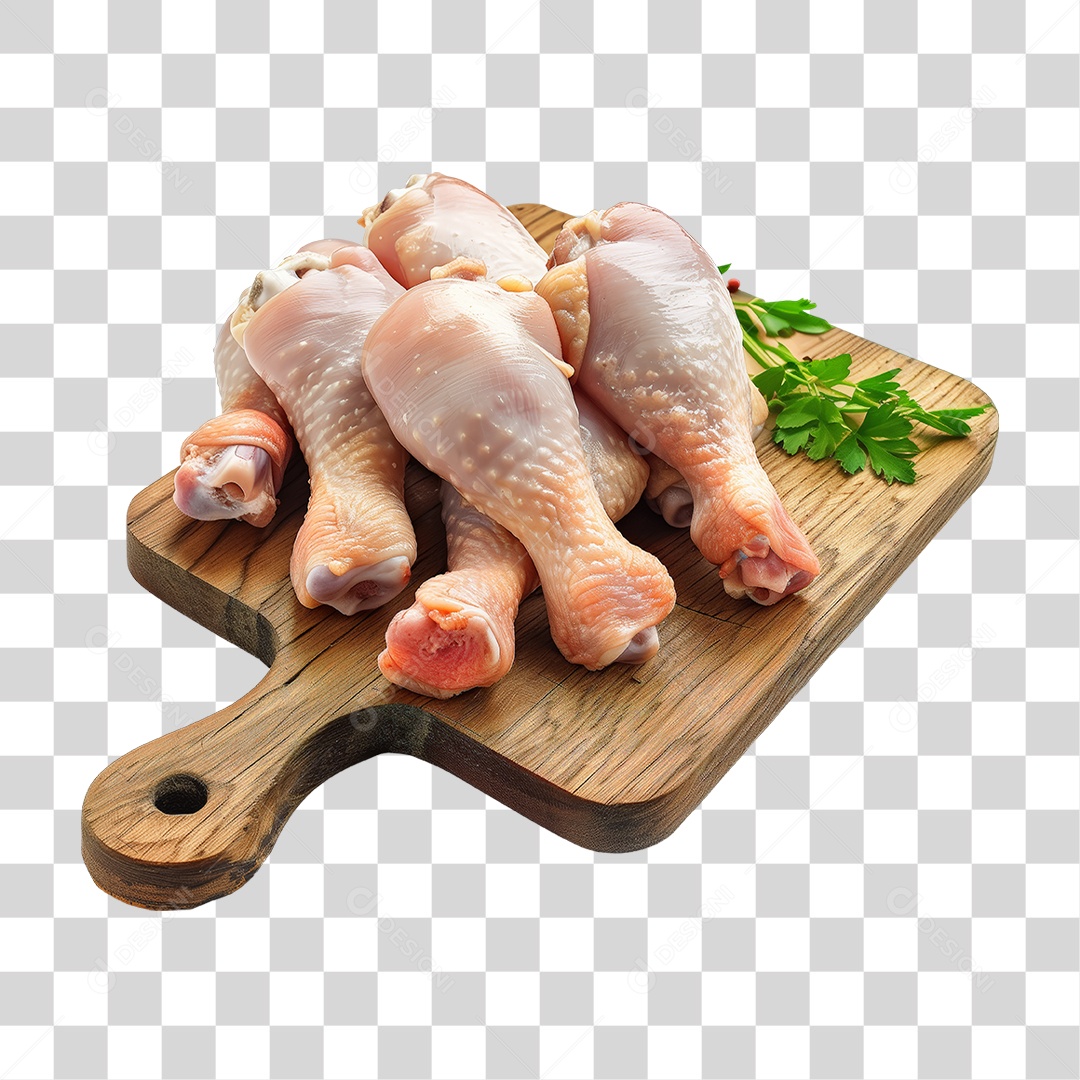 Açougue Coxas Coxinhas da Asa Frango Galinha Ave Tábua de Madeira PNG Transparente