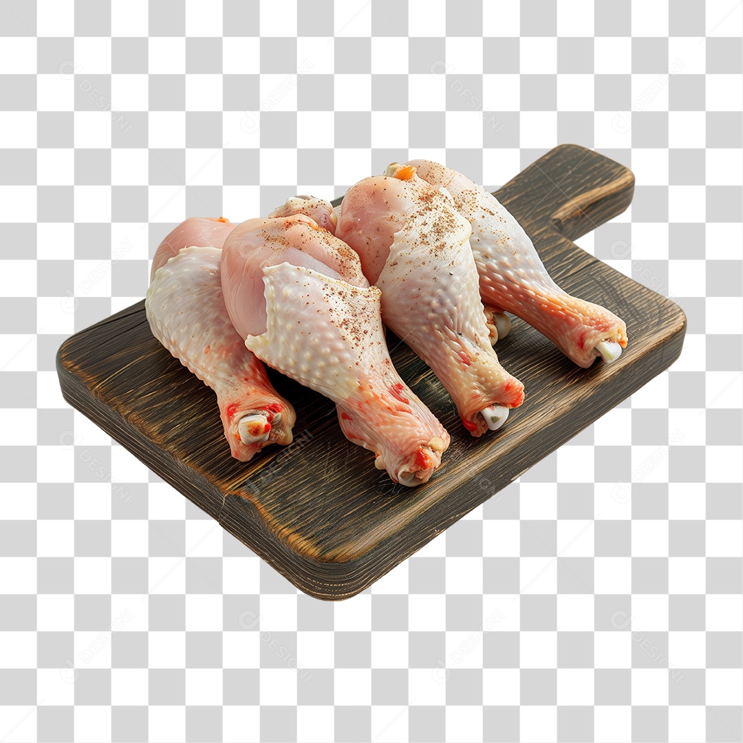 Açougue Coxas Coxinhas da Asa Frango Galinha Ave Tábua de Madeira PNG Transparente