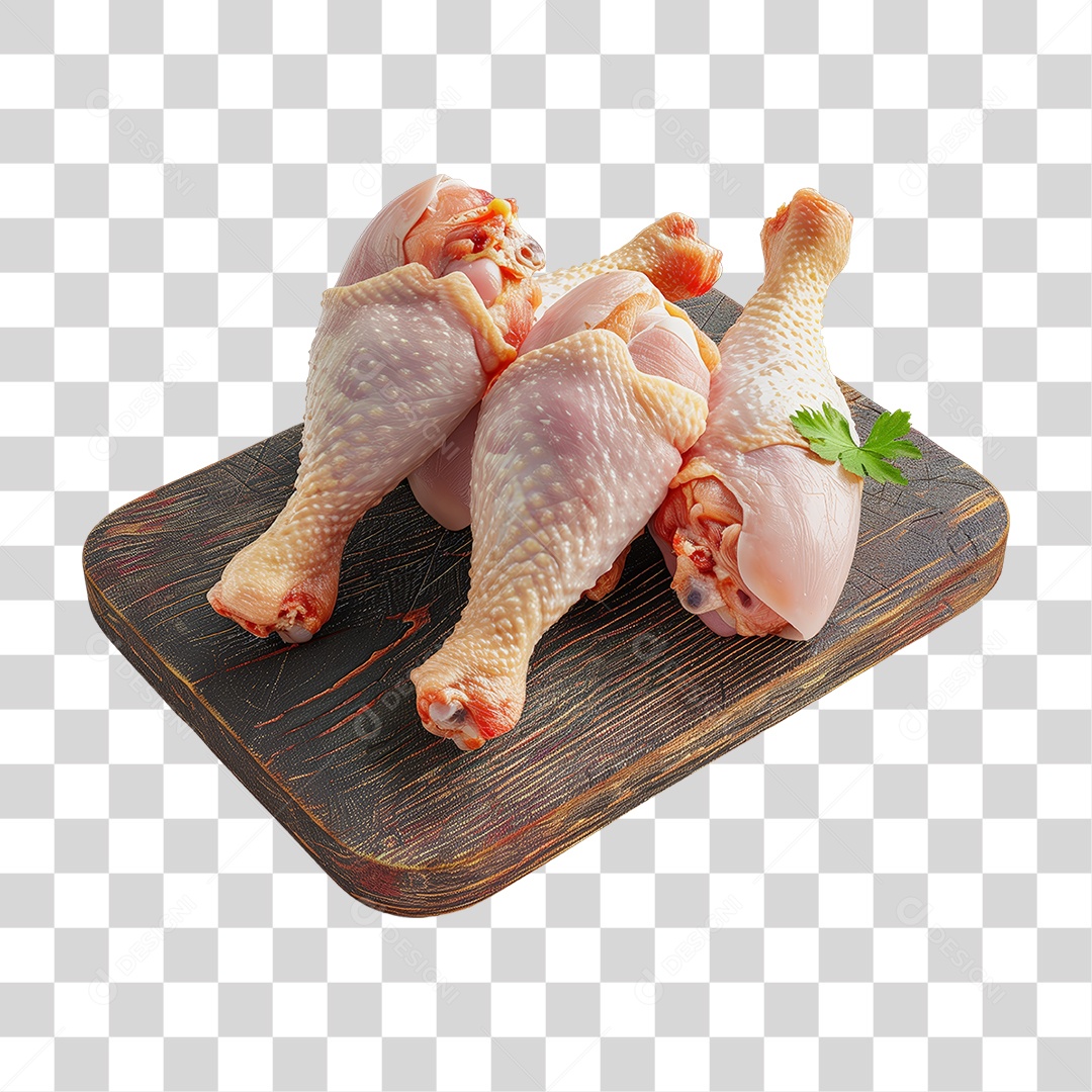 Açougue Coxas Coxinhas da Asa Frango Galinha Ave Tábua de Madeira PNG Transparente