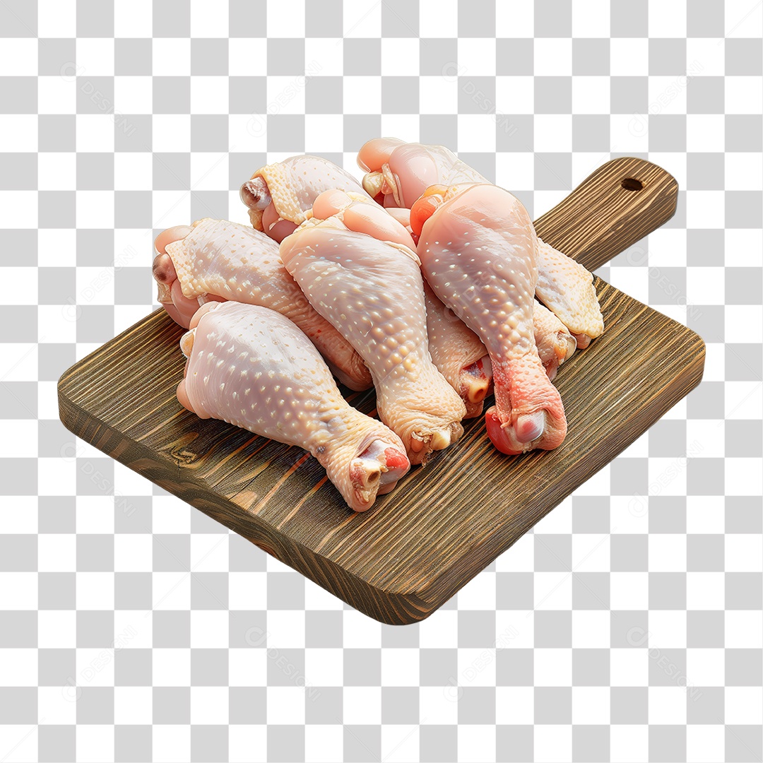 Açougue Coxas Coxinhas da Asa Frango Galinha Ave Tábua de Madeira PNG Transparente