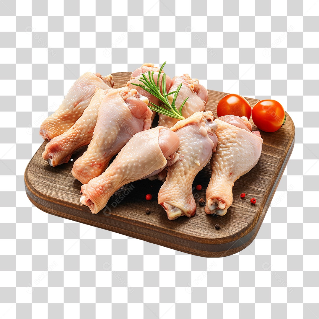 Açougue Coxas Coxinhas da Asa Frango Galinha Ave Tábua de Madeira PNG Transparente