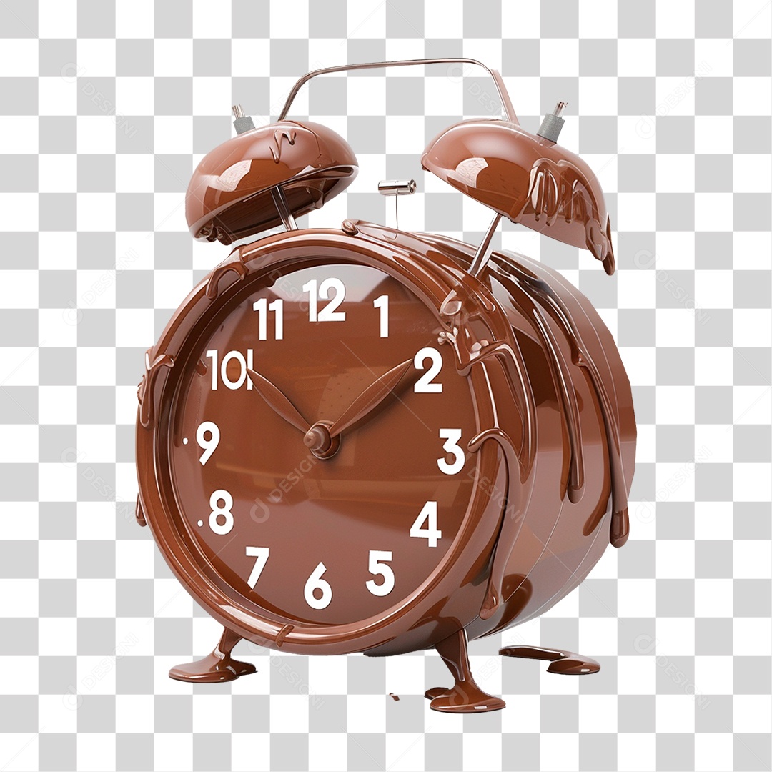 Relógio Despertador de Chocolate PNG Transparente
