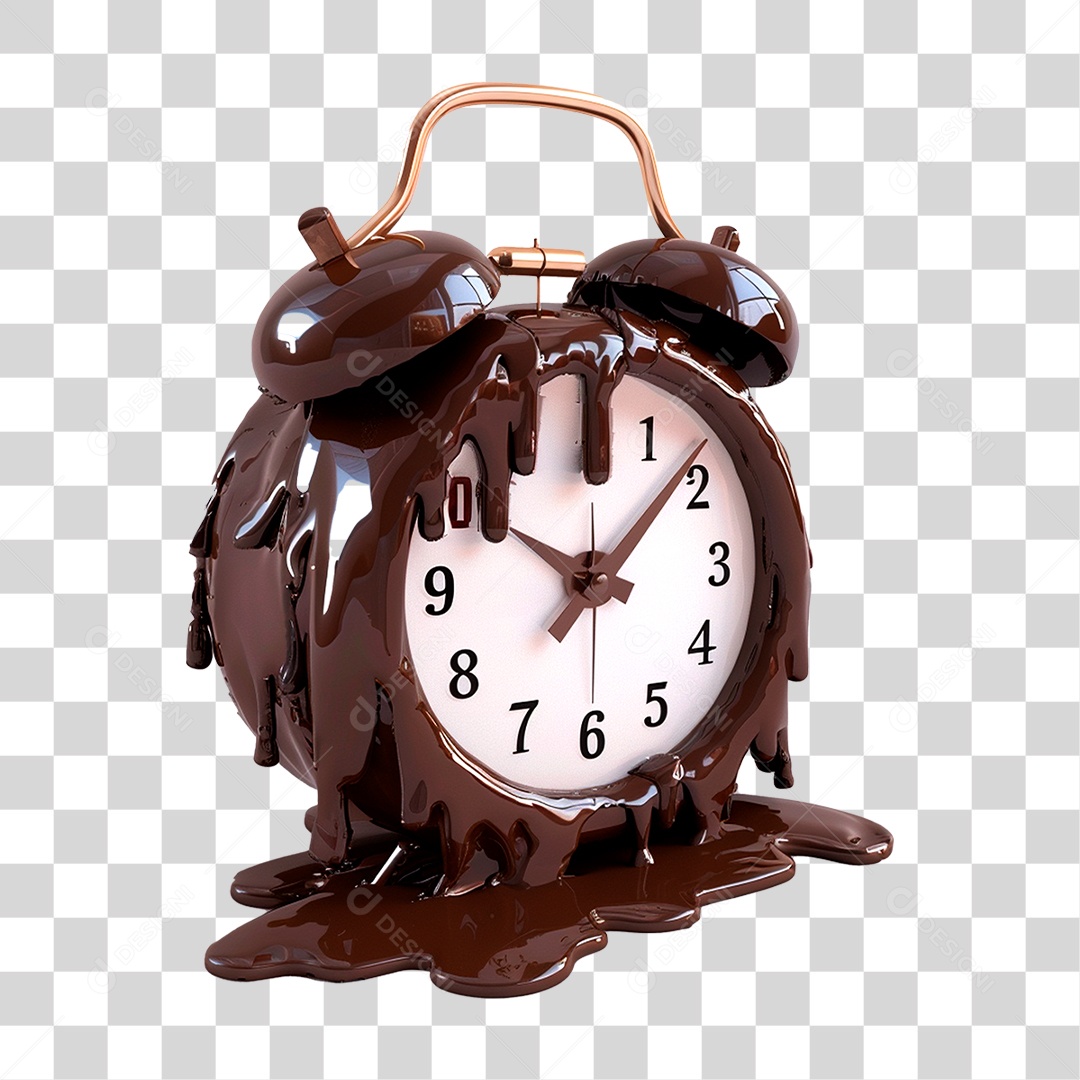 Relógio Despertador de Chocolate PNG Transparente