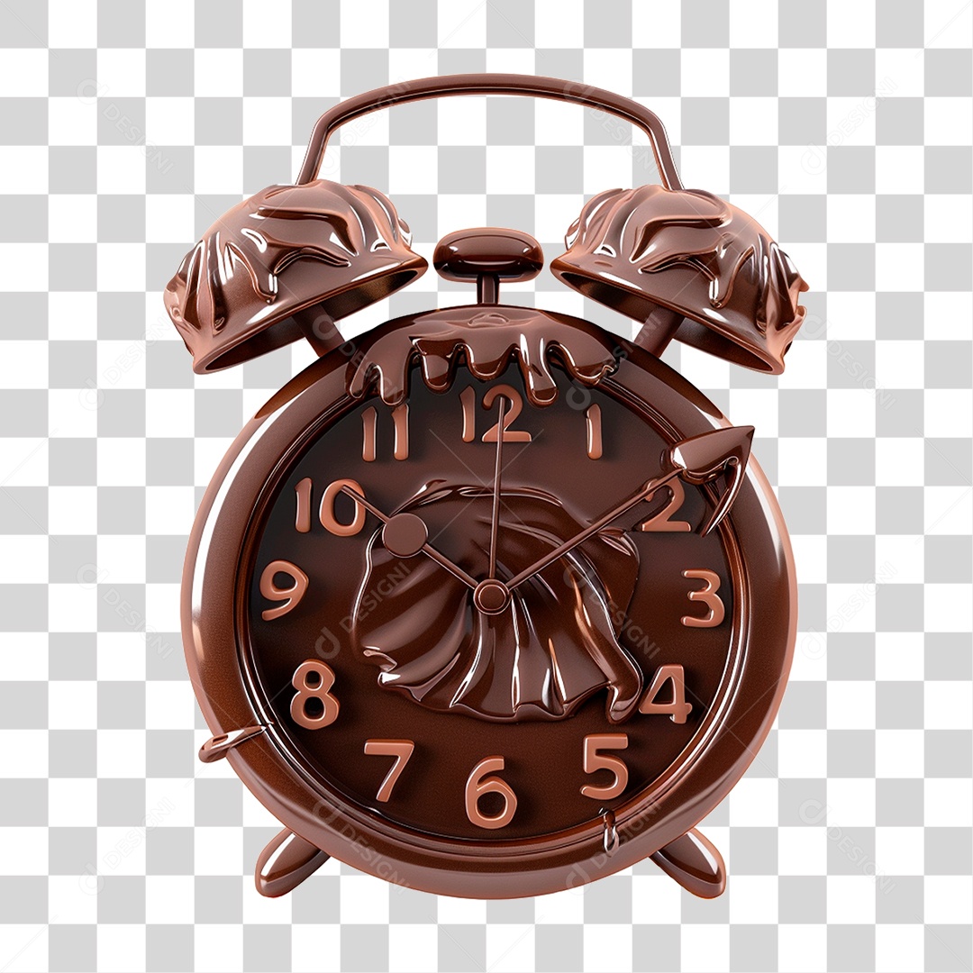 Relógio Despertador de Chocolate PNG Transparente