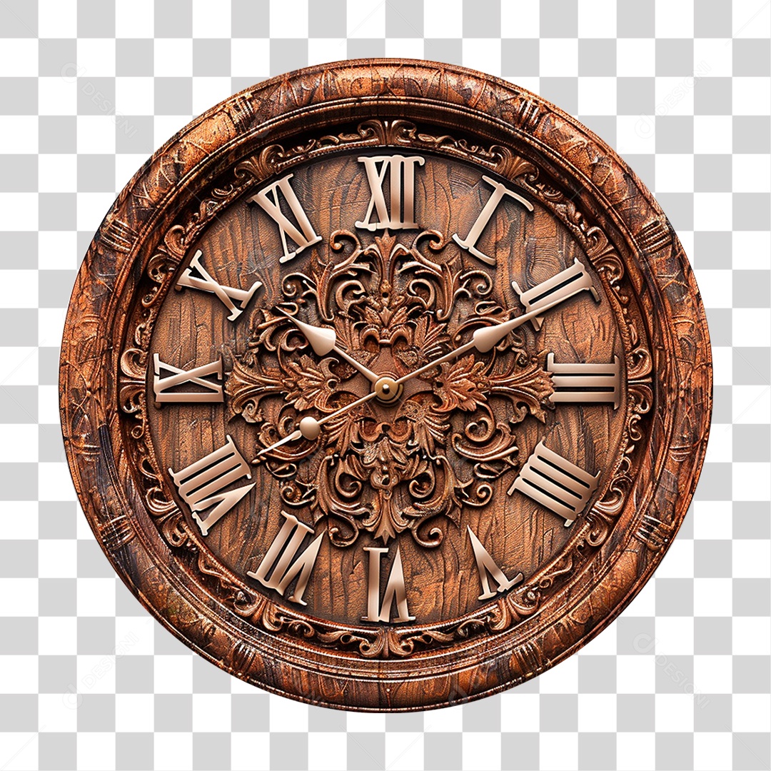 Relógio Antigo de Parede PNG Transparente