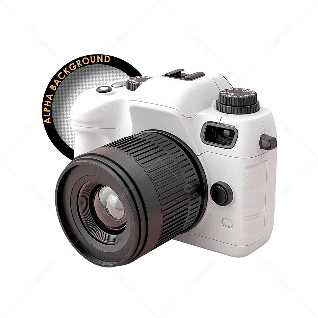 Câmera Fotográfica Elemento 3D para Composição PSD