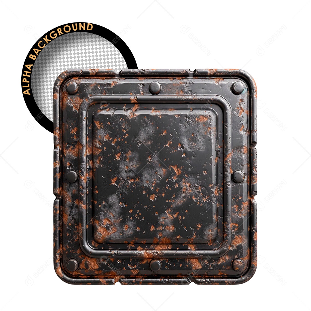 Placas de Ferros Desgastada Elemento 3D para Composição PSD