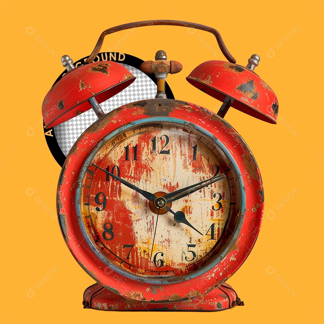 Relógio Depertador Elemento 3D para Composição PSD