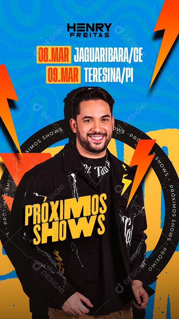 Story Flyer Henry Freitas Próximos Shows Social Media PSD Editável
