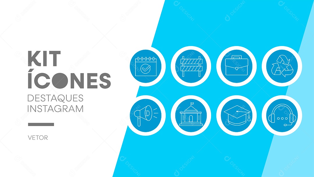 Kit de Ícones Prefeitura para Destaques Instagram Vetor EPS