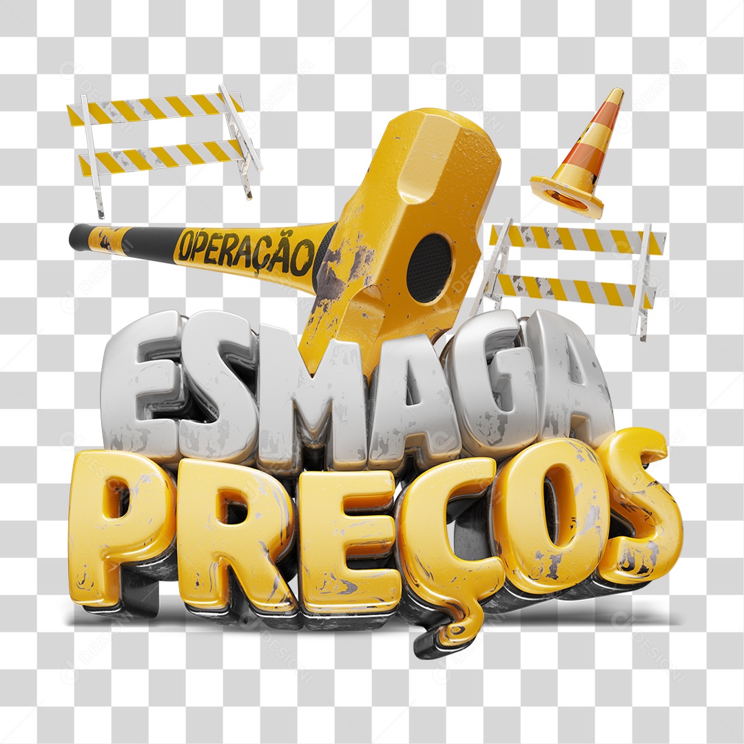 Selo 3D Esmaga Preços PNG Transparente