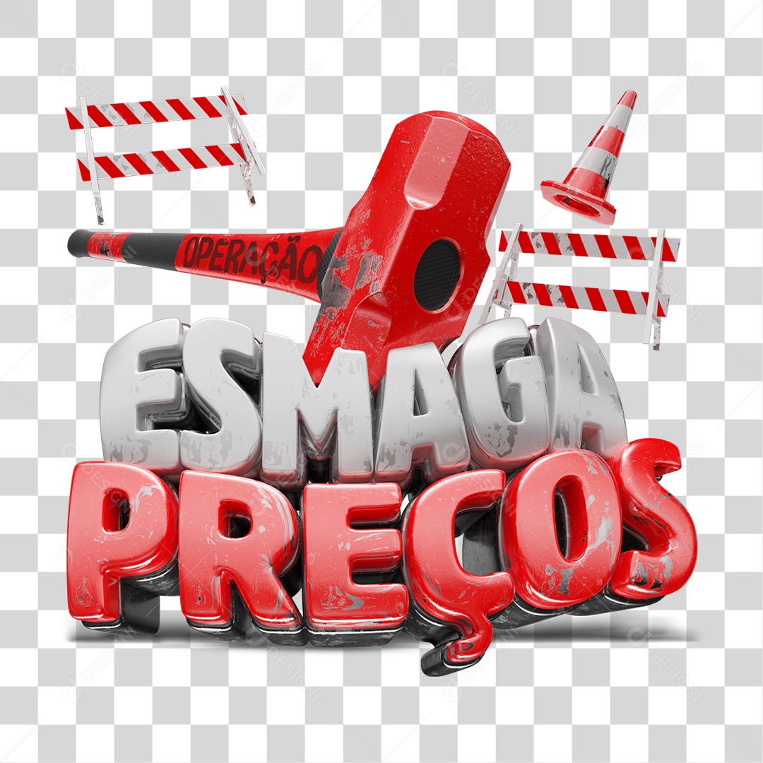 Selo 3D Esmaga Preços PNG Transparente