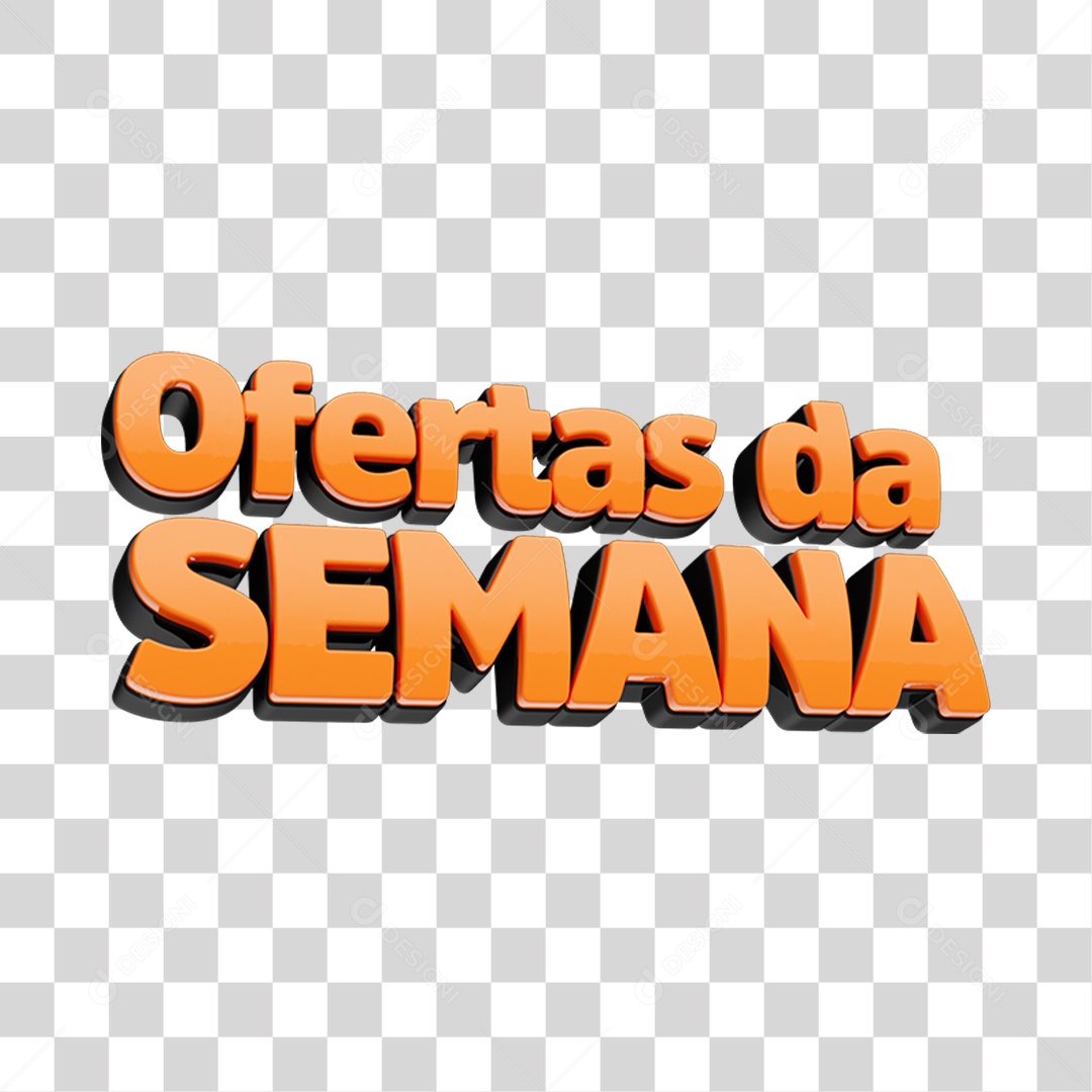 Oferta Da Semana Selo 3D Para Composição PNG
