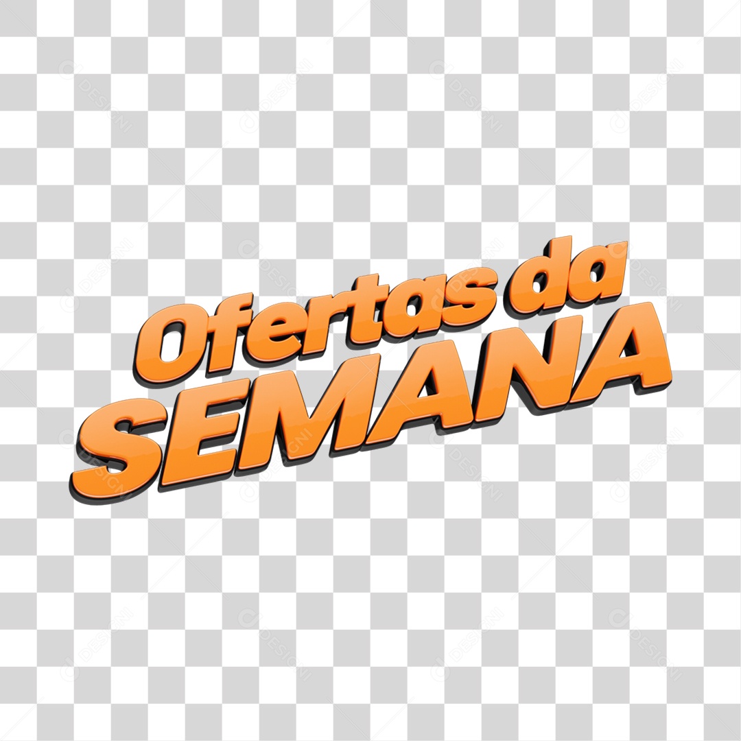 Oferta Da Semana Selo 3D Para Composição PNG