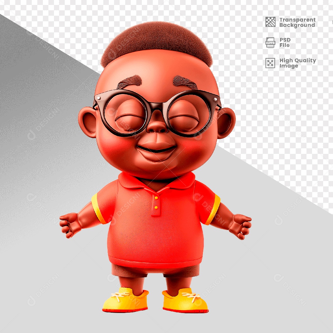 Personagem 3D Dia das Crianças para Composição PSD