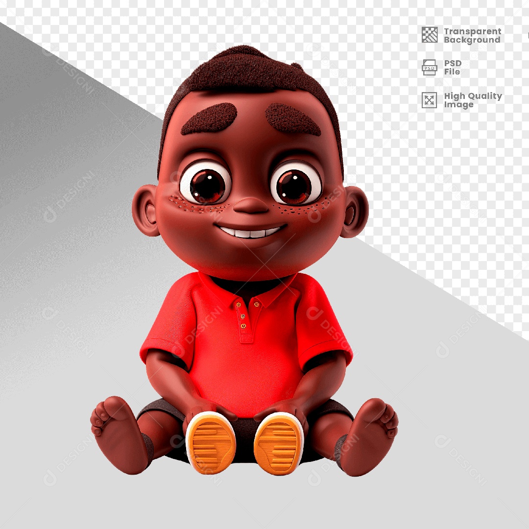 Personagem 3D Dia das Crianças para Composição PSD