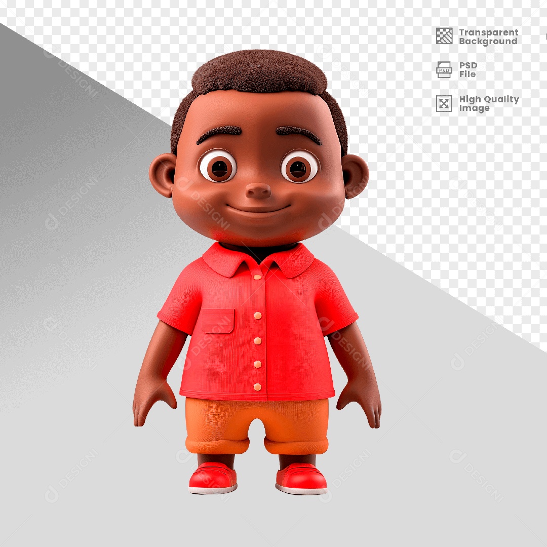 Personagem 3D Dia das Crianças para Composição PSD