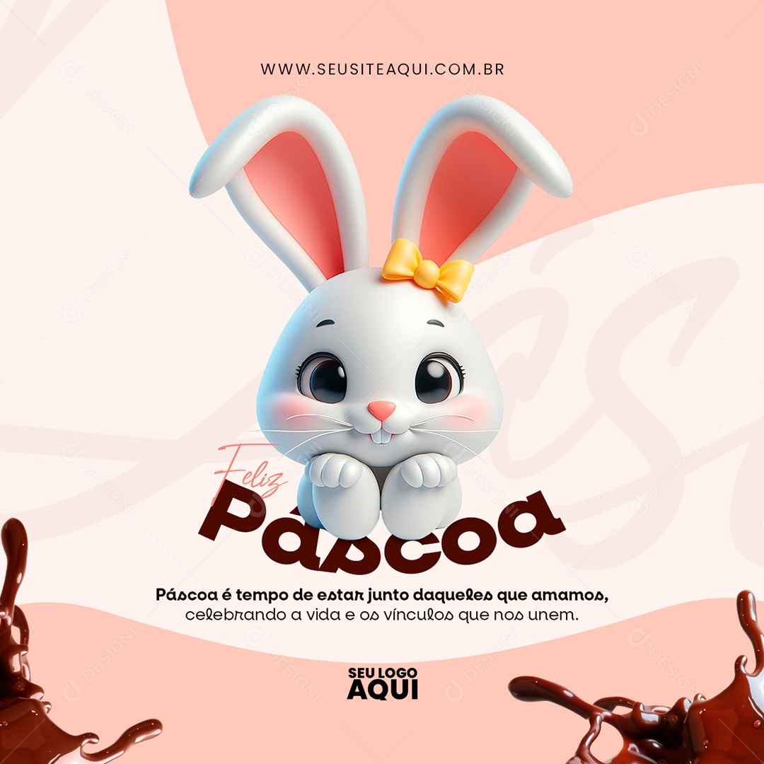 Feed Páscoa 31 de Março é tempo de Estar Junto Daquele que Amamos Social Media PSD Editável